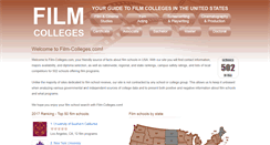 Desktop Screenshot of film-colleges.com