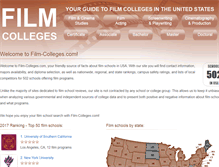 Tablet Screenshot of film-colleges.com